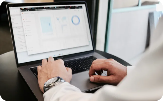 man working at a computer