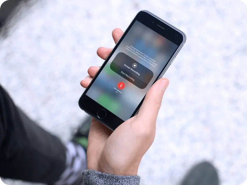 a phone screen recording