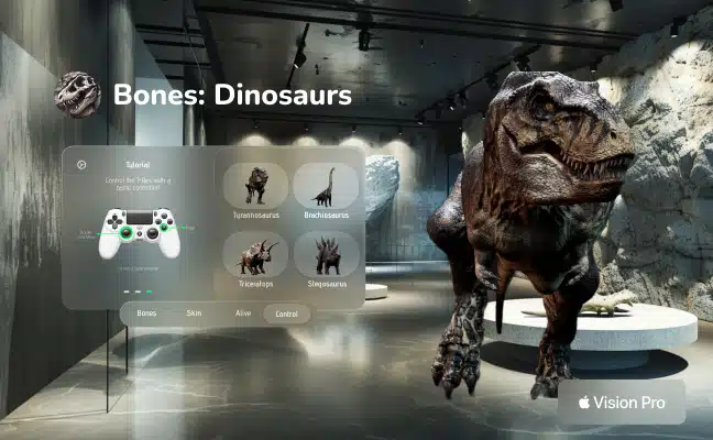 Dinosaurs on VisionOS