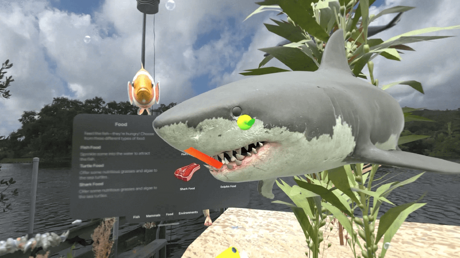 shark-video example of a immersive app on visionOS