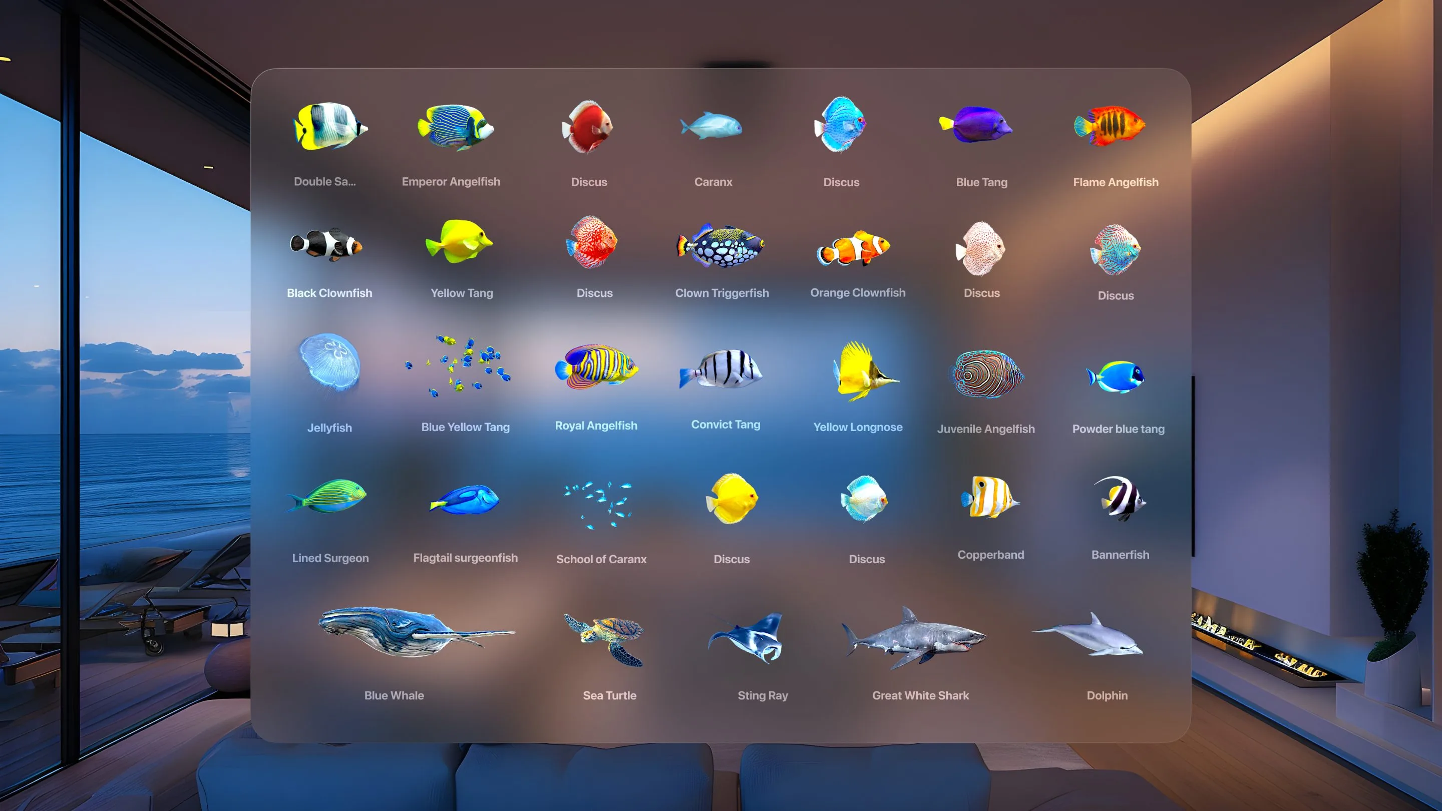 fish game on vision pro