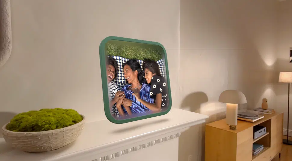 Room showing visionos 26 widgets