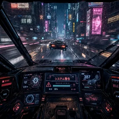 Cyberpunk Drive animated Apple Watch face artwork