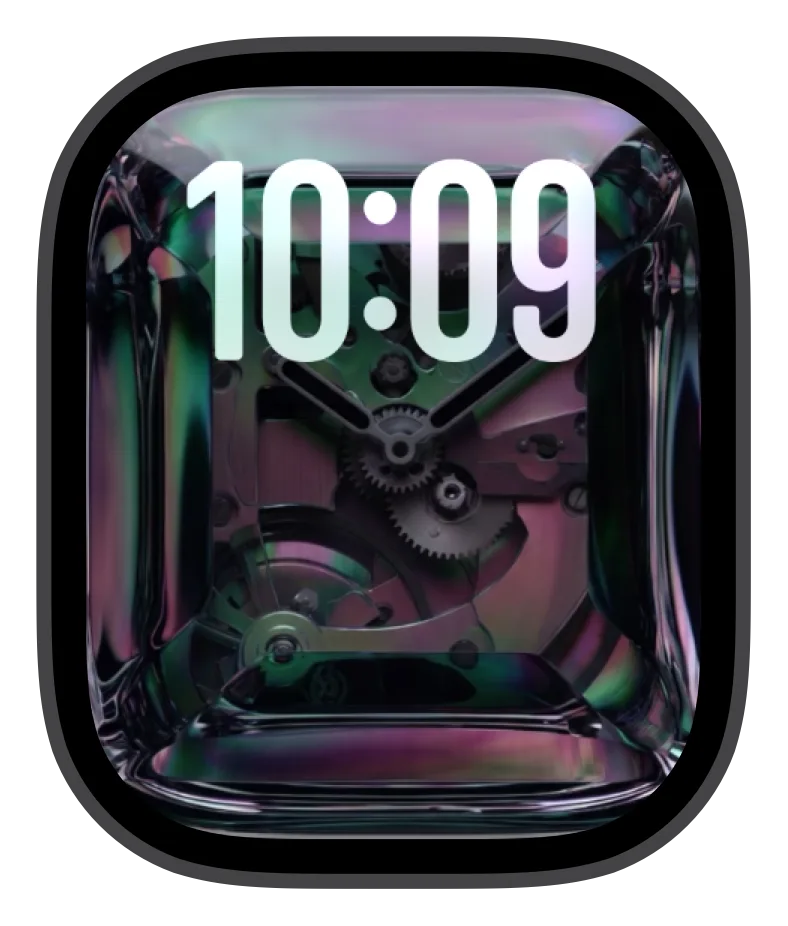 Iridescent Gears Apple Watch face