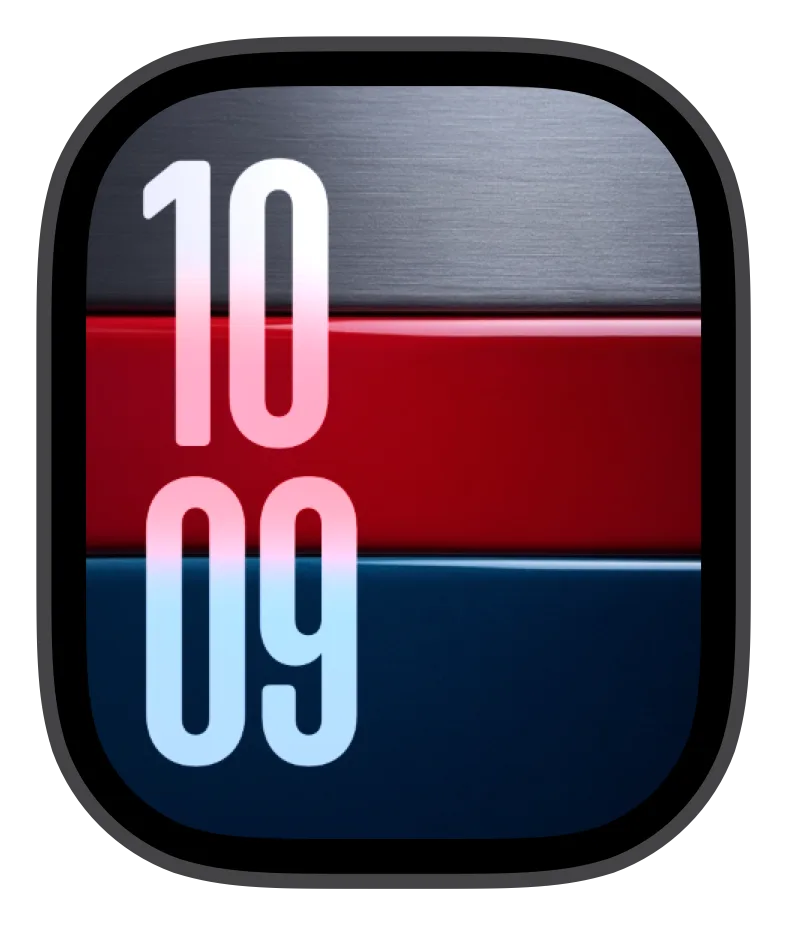 Layered Metals Apple Watch face