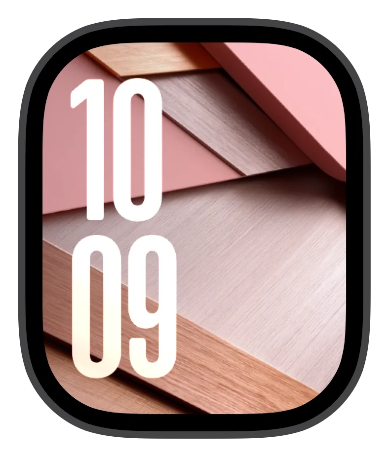 Pink Wood Apple Watch face