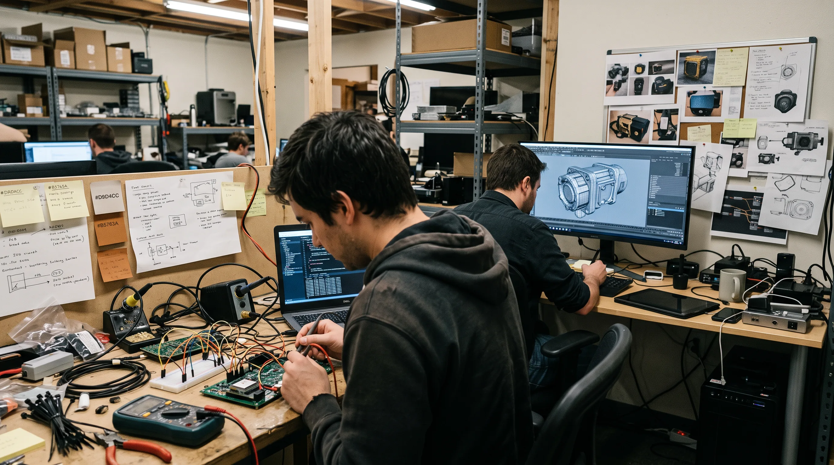 3D artist modeling and texturing a product asset on a large workstation monitor