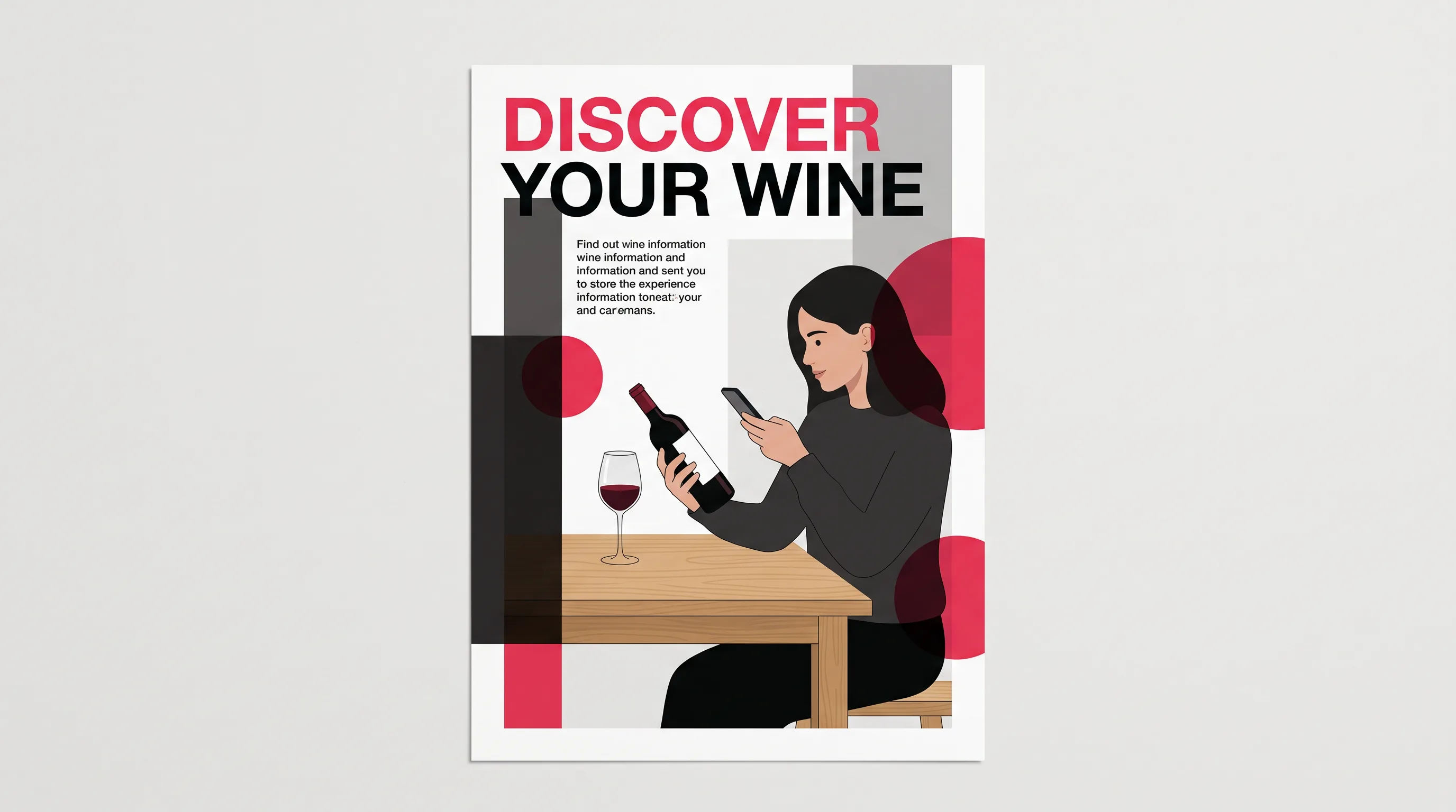 Person pointing smartphone at wine bottle to trigger an AR label experience