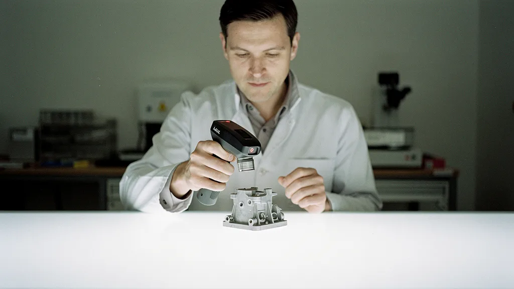 Technician using a handheld 3D scanner — how much does 3D scanning cost